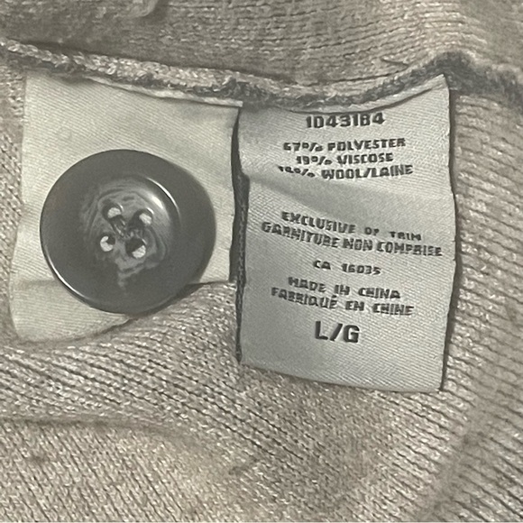 Catherine Malandrino one button cardi soft heavy wool blend size large grey - Picture 4 of 8